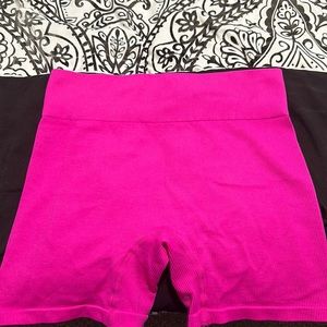 Hot Pink biker shorts (WORN ONCE)